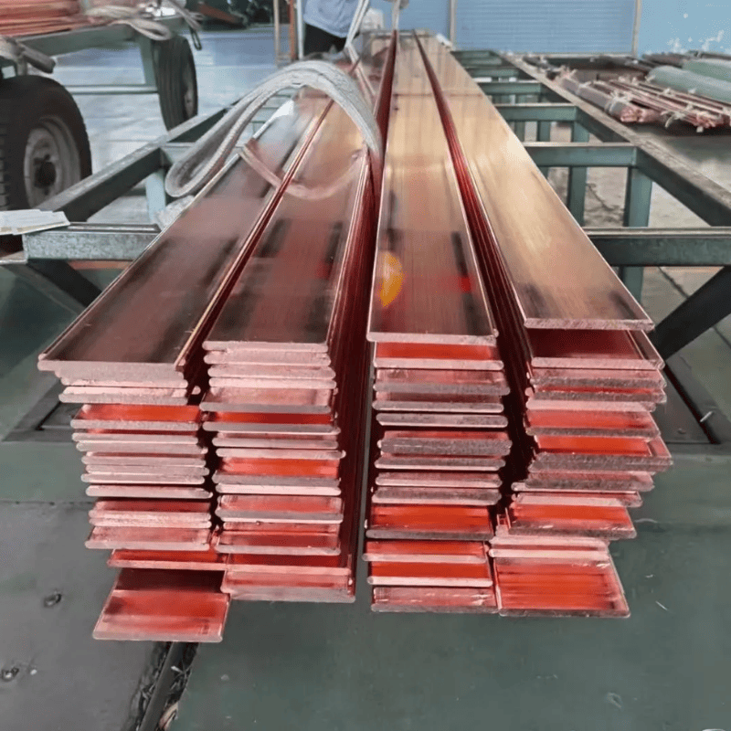 Медный плоский стержень