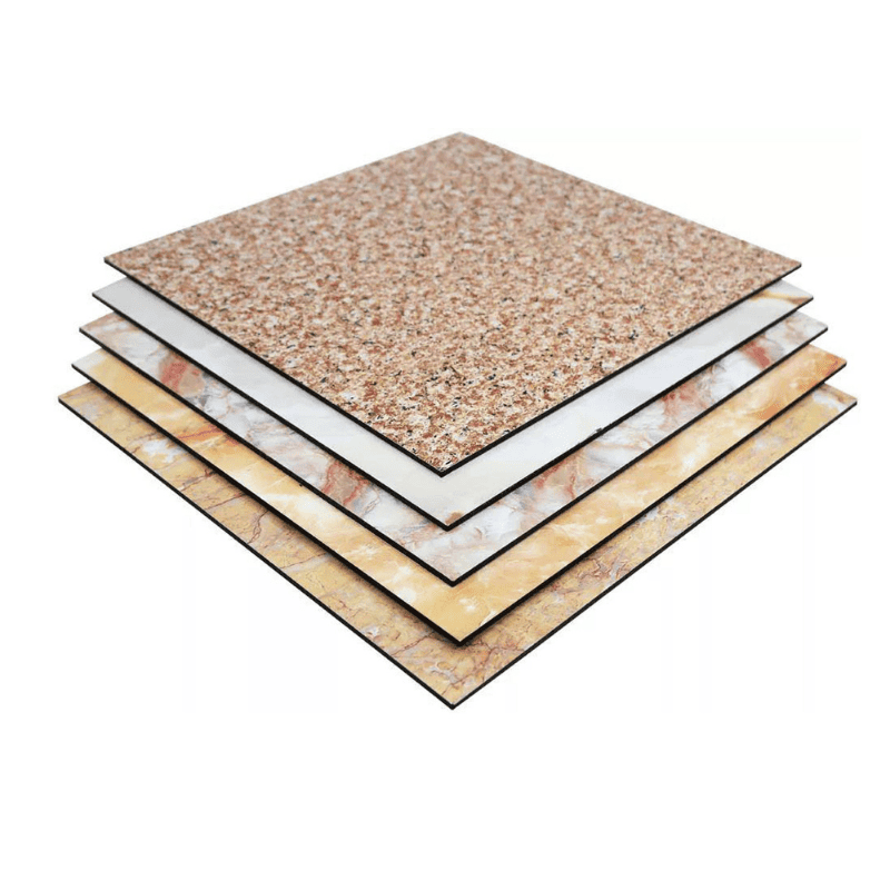 Алюминиевые листы с термотрансферным покрытием под дерево и камень